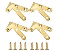 360 Degree Rotatable Door Pivot Hinges 4 Pairs Brass Hidden Cabinet Door Hinges Antique Pivot Hinges for Windows Cabinet Closet Cupboard