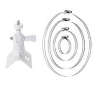 360 Degree Rotatable Mount Bracket for Security Camera Outdoor Pole - Adjustable Metal Holder for Blink for arlo Ring - Weatherproof Surveillance Stand - Grey(White)