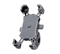 360 Degree Rotatable Phone Holder, Phone Holder Stand With Robust Clip Arm Silicone Layered Clamp Support For Driver Safety (Handlebars)