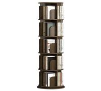 360-Degree Rotating Bookshelf, Freestanding Corner Storage Rack, Slim 6-Tier Book nizer for Small Spaces, White Display Shelf for Home & Office