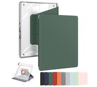 360 Degree Rotating Case for 11" Kindle Scribe 2025 3rd Gen & Kindle Scribe Colorsoft 2025 1st Gen, Folio Stand with Built-in Pencil Holder, Auto Wake/Sleep & Multi-Angle Viewing, Dark Green