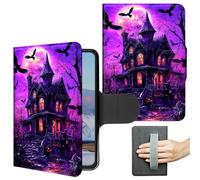 360 Degree Rotating Case for 7" Kindle Paperwhite 12th Generation 2024 & Kindle Colorsoft 2024/2025 Slim PU Leather Stand Shell Cover with Hand Strap Auto Wake/Sleep Magnetic Clasp, Castle House