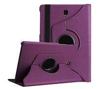 360 Degree Rotating Case for Galaxy Tab A 8.0 2017 Model T380 T385, Shockproof Protective Stand Leather Case Cover for Samsung Galaxy Tab A 8.0 Inch 2017 Release Tablet SM-T380 SM-T385 - Purple
