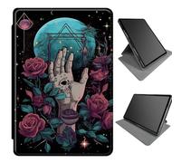 360 Degree Rotating Case for Microsoft Surface Go 3 2021 / Surface Go 2 2020 / Surface Go 2018, Multi-Angle Viewing Stand Magnetic Closure Case with Auto Wake/Sleep, Skull Hand Halloween