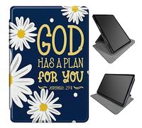 360 Degree Rotating Case for Microsoft Surface Go 3 2021 / Surface Go 2 2020 / Surface Go 2018, Multi-Angle Viewing Stand Magnetic Closure Case with Auto Wake/Sleep, Bible Jeremiah 29:11 Daisy