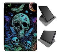 360 Degree Rotating Case for Microsoft Surface Pro X 13" 2021/2020/2019, Multi-Angle Viewing Stand Magnetic Closure Case with Auto Wake/Sleep, Sugar Butterfly Moon
