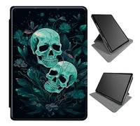 360 Degree Rotating Case for Microsoft Surface Pro X 13" 2021/2020/2019, Multi-Angle Viewing Stand Magnetic Closure Case with Auto Wake/Sleep for Microsoft Surface Pro X, Dark Skull