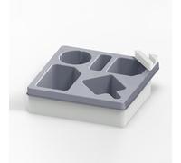 360 Degree Rotating Couch Cup Holder Tray for Drinks, Snacks, and Remote Controls, Waterproof Silicone Organizer with Detachable Base for Sofa, Bed, Car, and Outdoor Use (Gray)