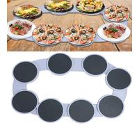 360 Degree Rotating Food Organizer Tray Large ABS Serving Plate for Dining Table Perfect for Family Gatherings Parties Quiet Cabinet Design