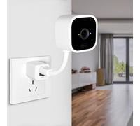 360 Degree Rotating Gooseneck USB Charger Stand fits for Blink Mini Indoor Security Camera, Adjustable Convenient Charger Cable Without Mounting Brackets fits for Blink Mini,White
