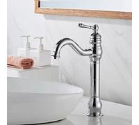 360 Degree Rotating High Basin Mixer Tap For Bathroom And Sink, Single Hole Lever Basin Mixer Tap, Chrome, 30Cm