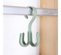 360 Degree Rotating Hook, Multi-Purpose for Home Organization, No Drill, Adhesive Wall Hook for Belt, Bag, Scarf, Coat, and More(Green)