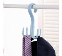 360 Degree Rotating Hook, Multi-Purpose for Home Organization, No Drill, Adhesive Wall Hook for Belt, Bag, Scarf, Coat, and More(Blue)