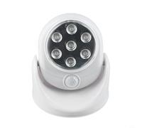 360 Degree Rotating Motion Sensor Light with 10 Feet Detection Range, 30 Second Auto-Off and 55LM LED for Corridors, White ABS+PP+PS