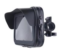 360 Degree Rotating Motorcycle Handlebar Phone Holder with Sunvisor Scooters Mount Motorbike Cellphone Bag Pouch