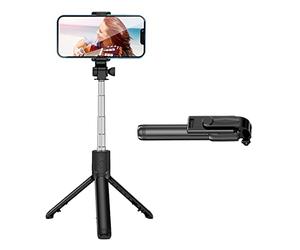 360 Degree Rotating Selfie Stick with Remote Control, Retractable Tripod Legs, Portable Folding Selfie Rod, BT Distance 10m, for Taking Incredible Photos with Your Family or