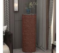 360-Degree Rotating Shoe Cabinet - 7-Tier Vertical Round Shoe Rack Free Standing Metal for Entryway Space-Saving Storage Solution Brown 32 * 105cm/12.6 * 41.3in