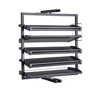 360-Degree Rotating Shoe Rack Adjustable Height Shoe Efficient Pull-Out Shoe Cabinet for Home Sto & Easy Access