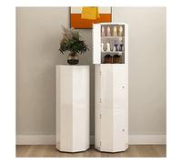 360-Degree Rotating Shoe Rack, Vertical Space-Saving nizer for Entryway, Living Room, Hallway, Lazy Susan Design, 45/86/127/169/210cm, 35CM-White