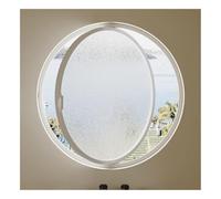 360-Degree Rotating Sliding Opening Porthole Window with Aluminum Frame and Tempered Glass, Replacement Casement Window with Handle