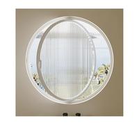 360-Degree Rotating Sliding Opening Porthole Window with Aluminum Frame and Tempered Glass, Replacement Casement Window with Handle