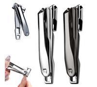 360-Degree Rotating Stainless Steel Nail Clipper, Toenail Clippers for Seniors with Nail File, Easy Grip Fingernail Clippers for Thick Nails, Ergonomic, Large for Women & Men (Mix)