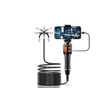 360 Degree Rotation Endoscope Inspection Camera 6.4mm Lens HD Articulated Borescope(6mm IOS Android)