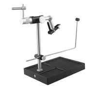 360 Degree Rotation Rotary Fly Tying Vise, Aluminum Alloy Base with Grooved Design, Bobbin Holder, For Making Fishing Flies Jigs Lures, Fishing Enthusiasts