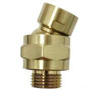 360 Degree Shower Head Adapter, Ball Joint Shower Head Extension Swivel Adapter Adjustable Bathroom Fitting G1/2 Connector In Gold