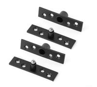 360 Degree Stainless Steel Pivot Door Hinge Pair Upper and Lower for Wooden Doors Suitable for Heavy Load Bearing and Multi Purpose Applications (Black)