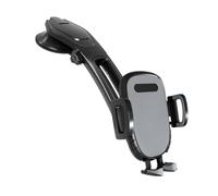 360 Degree Suction Cup Phone Holder - Rotating Dashboard Stand, Downward Bend Mount | Universal Car Mobile Cell Cradle Bracket for Automotive Windshield Navigation Driving Support Device Accessory Tra