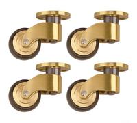 360-Degree Swivel Brass Casters - Quiet Rolling Wheels for Sofas, Tables, Shelves & Furniture - Heavy Duty, Smooth Mobility, Easy Installation