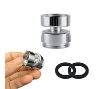 360 Degree Swivel Faucet Adapter, 18mm Female to 22mm Male Brass Thread Faucet Adapter Tap Aerator Connector ( 2pcs )