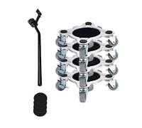360-Degree Swivel Furniture Wheels Set with Brake - Heavy-Duty Moving Tool for Easy Furniture Transport - Professional Grade 4-Piece Caster Set