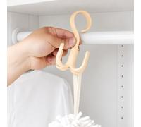 360 Degree Swivel Hook, Multipurpose for Home Organization, No Drill, Adhesive Wall Hook for Belt, Bag, Scarf, Coat and More (White)