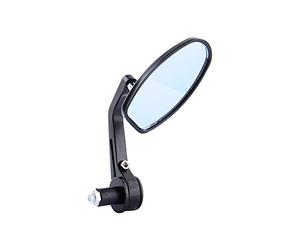360 Degree Swivel Motorcycle Rear View Mirror, 7/8" Bar Ends, Handlebar Mirror Mount Clamps for Motorcycles, Scooters