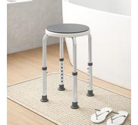 HOMCOM 360 Degree Swivel Shower Stool with Non-Slip Feet for Disabled, Grey