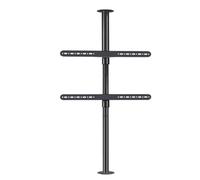 360-Degree Swivel TV Stand for 32-75 Inch LCD TVs Adjustable Floor Mount with Divider Base Rotating Wall Support for Home Theater & Living Room