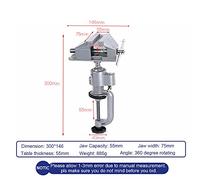 360 Degree Swiveling Table Vise Premium Aluminium Alloy Clamp for Crafting Artwork and Electronics Soldering 3-inch Clamp Vice Versatile Table Vise