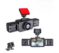 360 Degree UHD Dashcam with 1080P Side Rear Views, 4 Channel Car Camera with for Night Vision Motion Detection, 2 Inch IPS Display Parking Monitor, UHD Panoramic Dashcam, Black(Black)