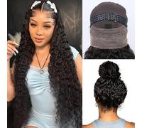 360 Degree Water Wave Wigs Human Hair Glueless Pre Blown Pre Bleached Lace Front Wig 180 Density HD Wet Wavy Front Wigs Wavy