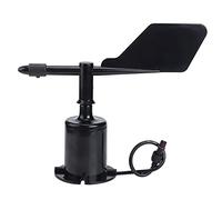 360 Degree Wind Sensor Transmitter Transducer High Accuracy Wind Speed Anemometer Instrument for Weather Station Greenhouse Environmental Monitoring Black PC Material 23.5x18.5cm (0-5V (360°) pair of