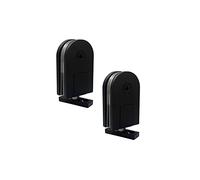 360 Degrees Glass Door Pivot Hinge Bathroom Clip Bearing 35Kg Suitable for 5-12mm Tempered(Matte Black)