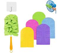 360° Electrostatic Duster Refills, Reusable Washable Microfiber Pads Compatible with Swiffer Duster Handles, Sustainable Eco-Friendly Choice for Home, Car, Blinds & Pet Hair (5PCS)