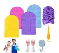 360° Electrostatic Duster Refills - The Sustainable Choice for A Dust-free Home, Duster Refills Reusable for Hand Duster, with Microfiber Dusting Heads, Wet Dry Cleaning, for Home Cleaning (4PCS)