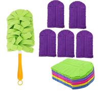 360° Electrostatic Duster Refills - The Sustainable Choice for a Dust-Free Home, Reusable Electrostatic Microfiber Duster Refills with Standard Handles (Purple)