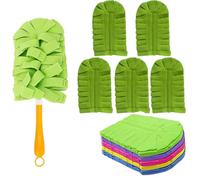 360° Electrostatic Duster Refills - The Sustainable Choice for a Dust-Free Home, Reusable Electrostatic Microfiber Duster Refills with Standard Handles (Green)