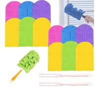 360° Electrostatic Duster Refills - the Sustainable Choice for a Dust-Free Home, Reusable Microfiber Duster Refills, Washable & Reusable Cleaning Pads for Duster Handles, Home, Car, Blinds (12Pcs)