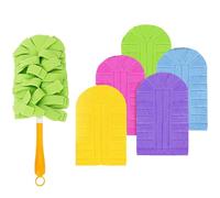360° Electrostatic Duster Refills - The Sustainable Choice for A Dust-Free Home, Washable Duster Refills Reusable, High-Density Microfiber, for Home, Blinds, Car, Pet, Furniture, Fans (5pc)