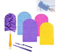 360° Electrostatic Duster Refills - The Sustainable Choice for a Dust-Free Home, Washable Reusable Duster Refills, Microfiber Mop Pad for Cleaning Electronics Blinds Furniture (4PCS)